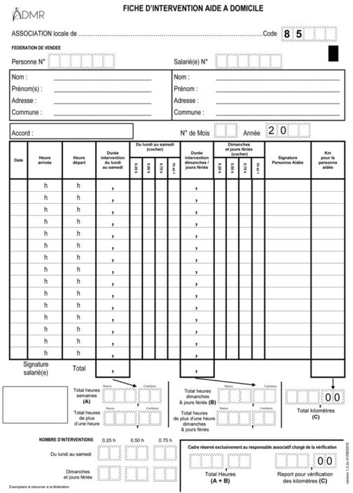 Fiche d'intervention (2016) 100 MAXIMUM - Réf. 85-315