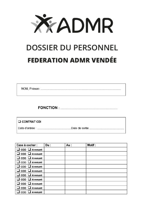 Dossier du personnel - Réf. 85-300
