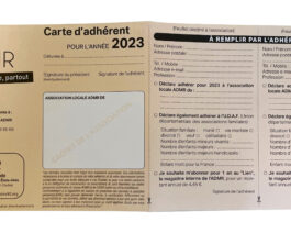 Carte d’adhérent 2023 – Réf.85-928