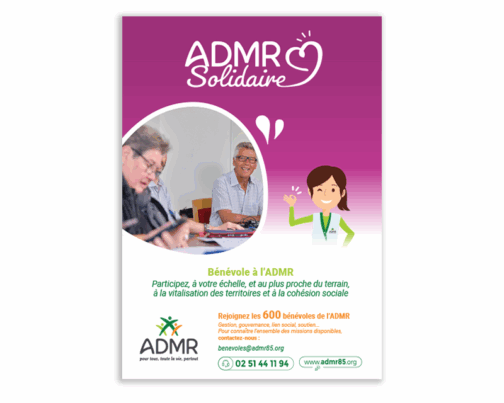 Affiche ADMR solidaire -  format A2 - réf 85-965