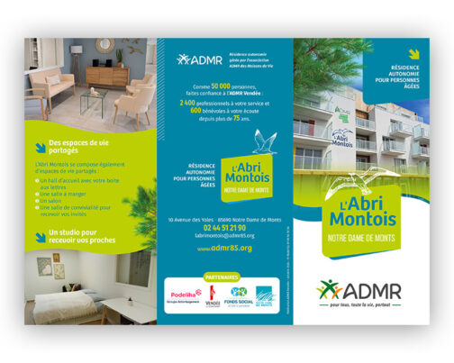 Lot de 50 dépliants Résidence autonomie L'abris montois - Ref. 85-004 (2024)