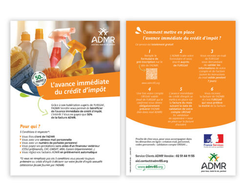 Dépliant avance immédiate de crédit d'impôts - Mode Prestataire- Réf 85-011 (2025)