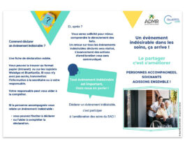 Dépliant évènement indésirable dans les soins SSIAD (2024) – Réf. 85-058