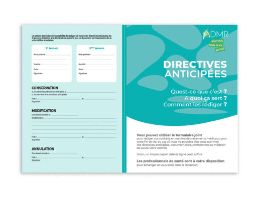 Dépliant Directives Anticipées (2024)  - Réf. 85-068