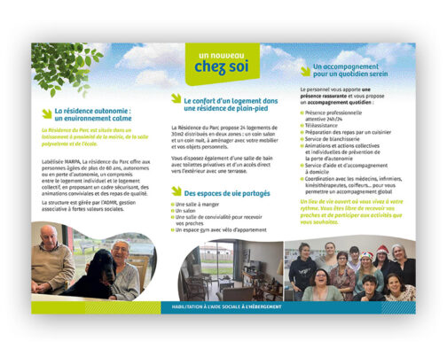 Lot de 50 dépliants Résidence autonomie La Résidence du Parc - 85-116 (2024) – Image 2