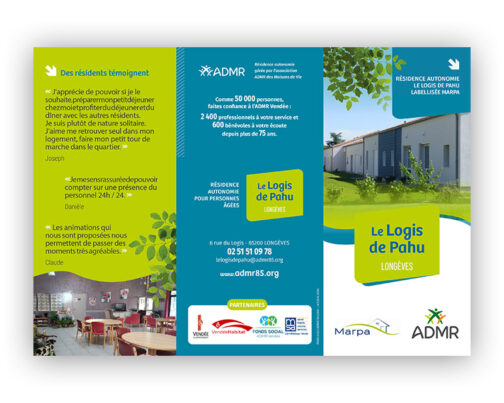 Lot de 50 dépliants Résidence autonomie Le logis du Pahu - 85-118 (2024)