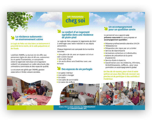 Lot de 50 dépliants Résidence autonomie Le logis du Pahu - 85-118 (2024) – Image 2