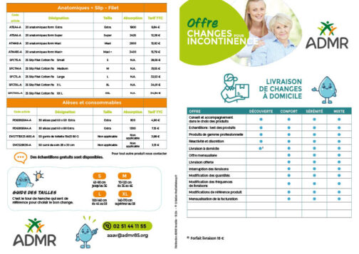 Livret tarifaire changes - réf 85-112 (2025)