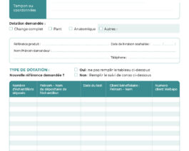flyers demande de dotation d’échantillons de change – réf 85-110 (2025)