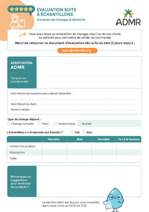 flyers évaluation suite échantillons de change - réf 85-111 (2025)