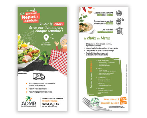 Dépliant livraison de repas à domicile - réf 85-067 (2025)