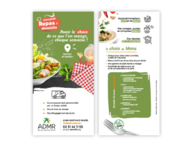 Dépliant livraison de repas à domicile – réf 85-067 (2025) par lot de 50