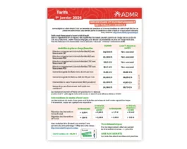 Affiche tarifs Service d Aide et d Accompagnement des Familles à Domicile 2026 – Réf. 85-127