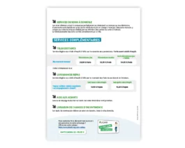 Affiche tarifs Service Autonomie à Domicile 2026 – Réf. 85-123