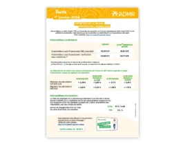 Affiche tarifs Entretien de la Maison Prestataire/Mandataire 2026 – Réf. 85-124